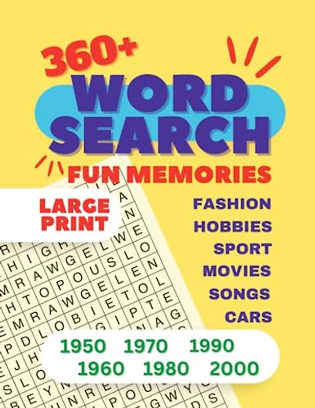 360+ Word Search for Adults Puzzle Book: In Large Print