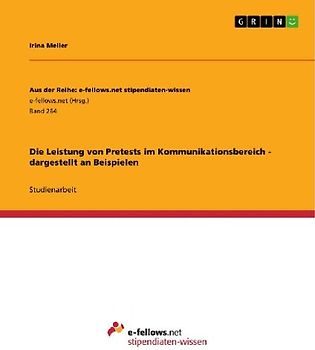 Die Leistung von Pretests im Kommunikationsbereich - dargestellt an Beispielen