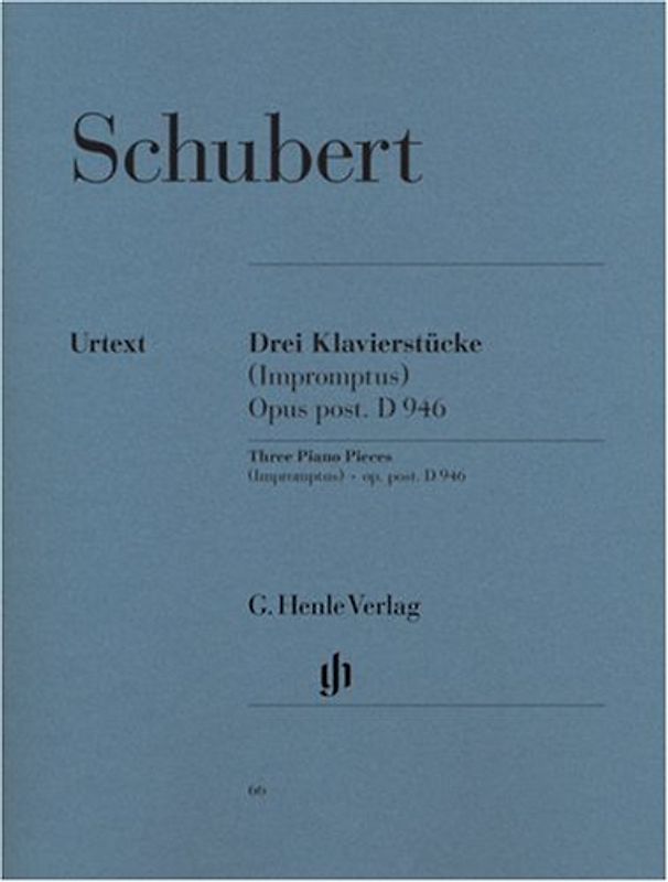 3 Klavierstücke - Impromptus - aus dem Nachlass D 946 - Franz/Hrsg. Mies, Paul Schubert