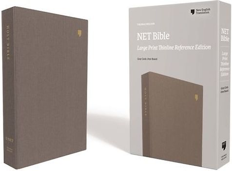 Net Bible, Thinline Reference, Large Print, Cloth Over Board, Gray, Comfort Print