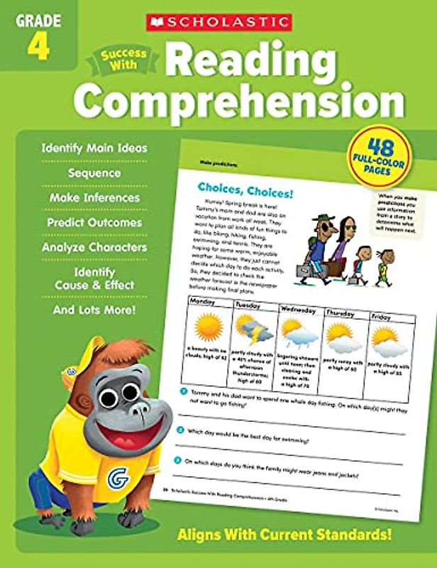 Scholastic Success with Reading Comprehension Grade 4 Workbook