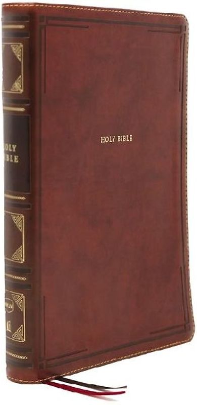 Nkjv, Thinline Reference Bible, Leathersoft, Brown, Red Letter Edition, Comfort Print