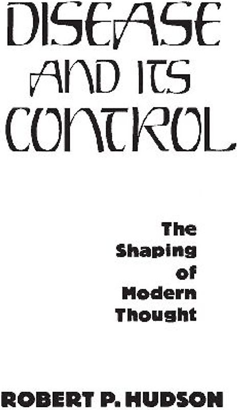 Disease and Its Control