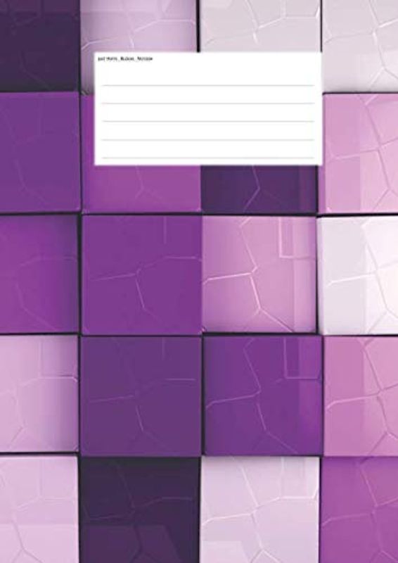 Hefte - Blöcke - Notizen: Klötze rosa pink Notenheft DIN A4, 50 Seiten, 12 Systeme