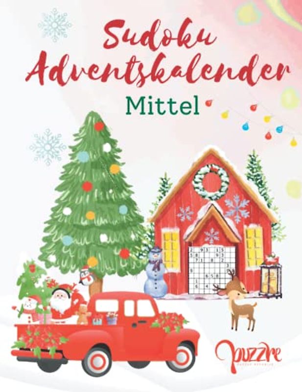 Sudoku Adventskalender Mittel: Denksport Spiele Rätselbuch Logical Mit Lösungen Großdruck