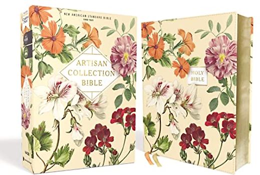 Nasb, Artisan Collection Bible, Leathersoft, Almond Floral, Red Letter Edition, 1995 Text, Comfort Print