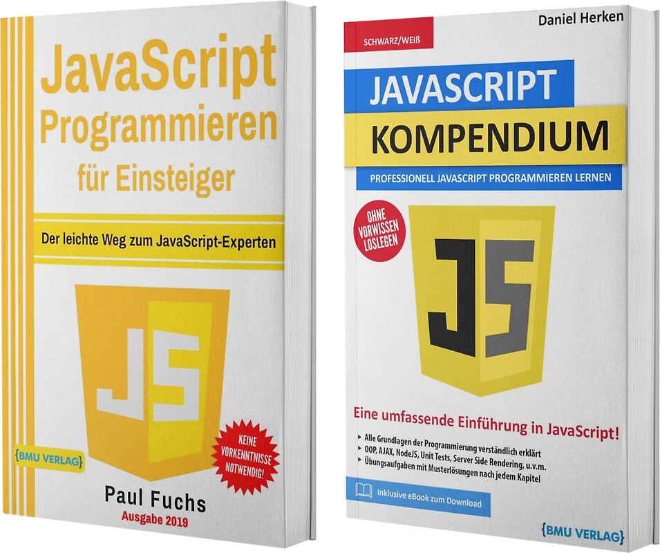 JavaScript Programmieren für Einsteiger + JavaScript Kompendium (Taschenbuch)
