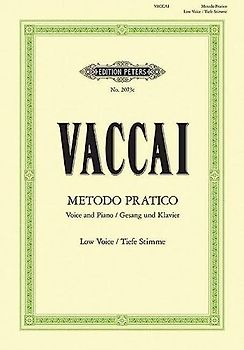 Metodo Pratico di Canto Italiano: Tiefe Singstimme / (für Gesang und Klavier) (Edition Peters)
