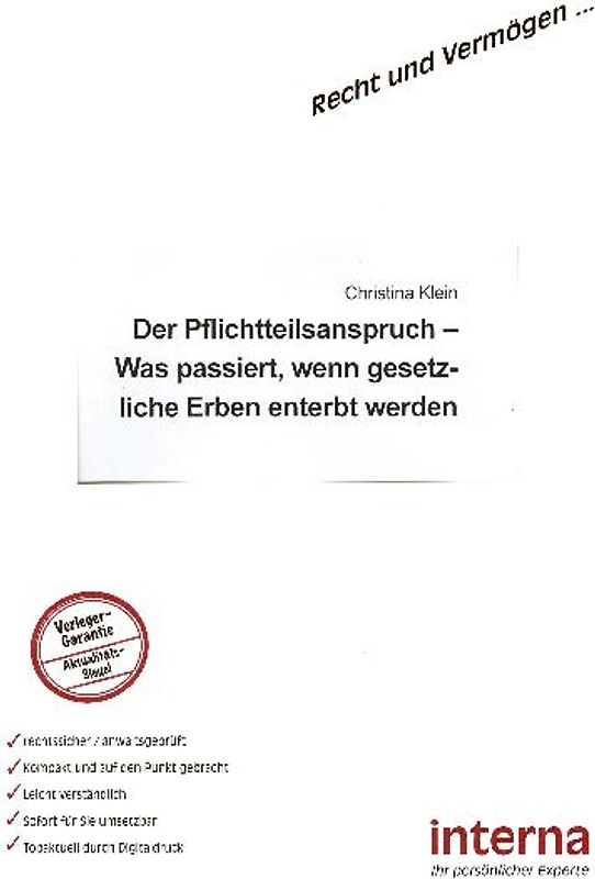 Der Pflichtteilsanspruch