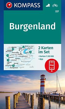 KOMPASS Wanderkarten-Set 227 Burgenland (2 Karten) 1:50.000