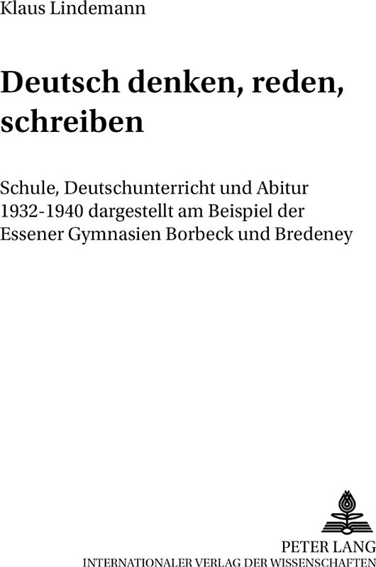 «Deutsch denken, reden, schreiben»