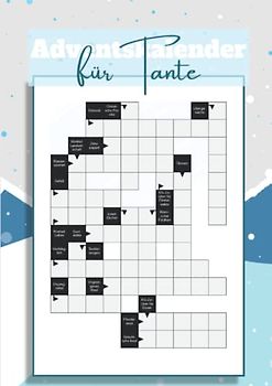 Adventskalender für Tante: Kreuzworträtsel Weihnachtskalender 2022 für Erwachsene und Senioren