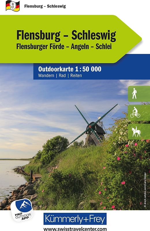 Kümmerly+Frey Outdoorkarte Deutschland 9 Flensburg, Schleswig 1:50.000