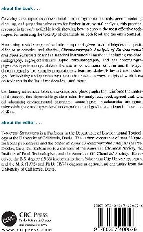 Chromatographic Analysis of Environmental and Food Toxicants