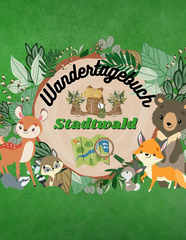 Wandertagebuch Stadtwald für Kinder Wanderbuch