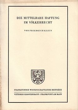 Die mittelbare Haftung im Völkerrecht