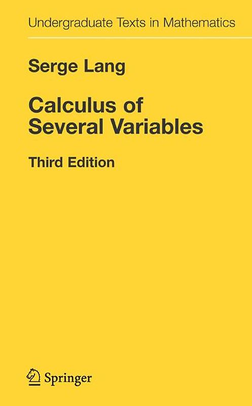 Calculus of Several Variables