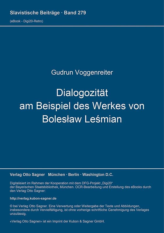 Dialogozität am Beispiel des Werkes von Bolesław Leśmian