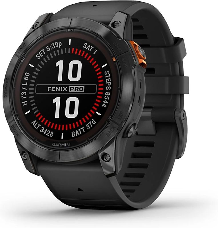 Garmin Fenix 7X Pro 51 mm noir et bracelet en silicone noir [Solar Edition]
