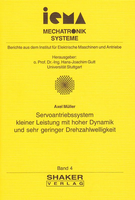 Servoantriebssystem kleiner Leistung mit hoher Dynamik und sehr geringer Drehzahlwelligkeit