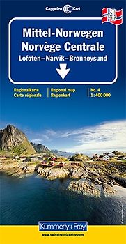 Mittel-Norwegen Nr. 04 Regionalkarte Norwegen 1: 400 000
