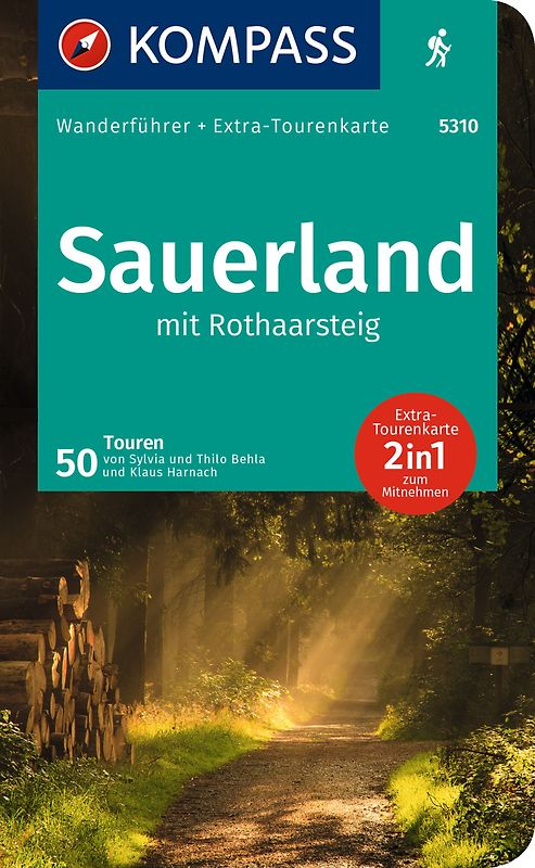 KOMPASS Wanderführer Sauerland mit Rothaarsteig, 50 Touren mit Extra-Tourenkarte