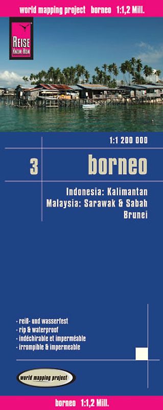 Reise Know-How Landkarte Borneo (1:1.200.000): Kalimantan, Sabah & Sarawak, Brunei - Indonesien 3