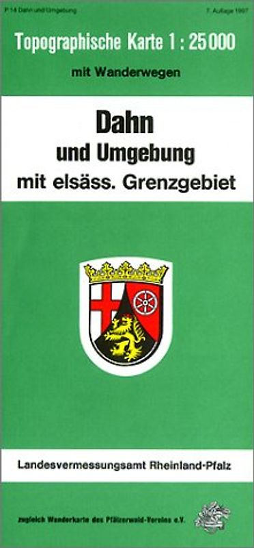 Dahn und Umgebung mit elsässischem Grenzgebiet (W)