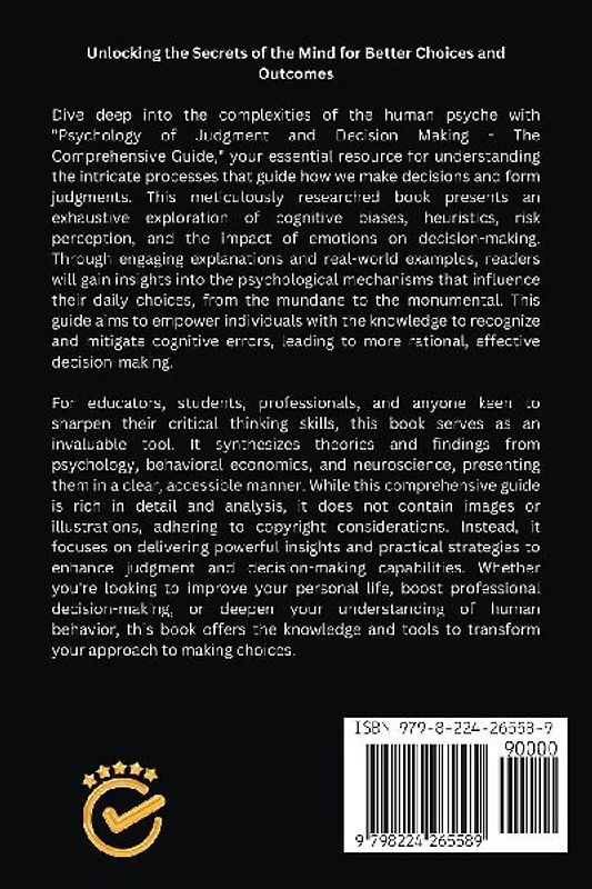 Psychology of Judgment and Decision Making - The Comprehensive Guide