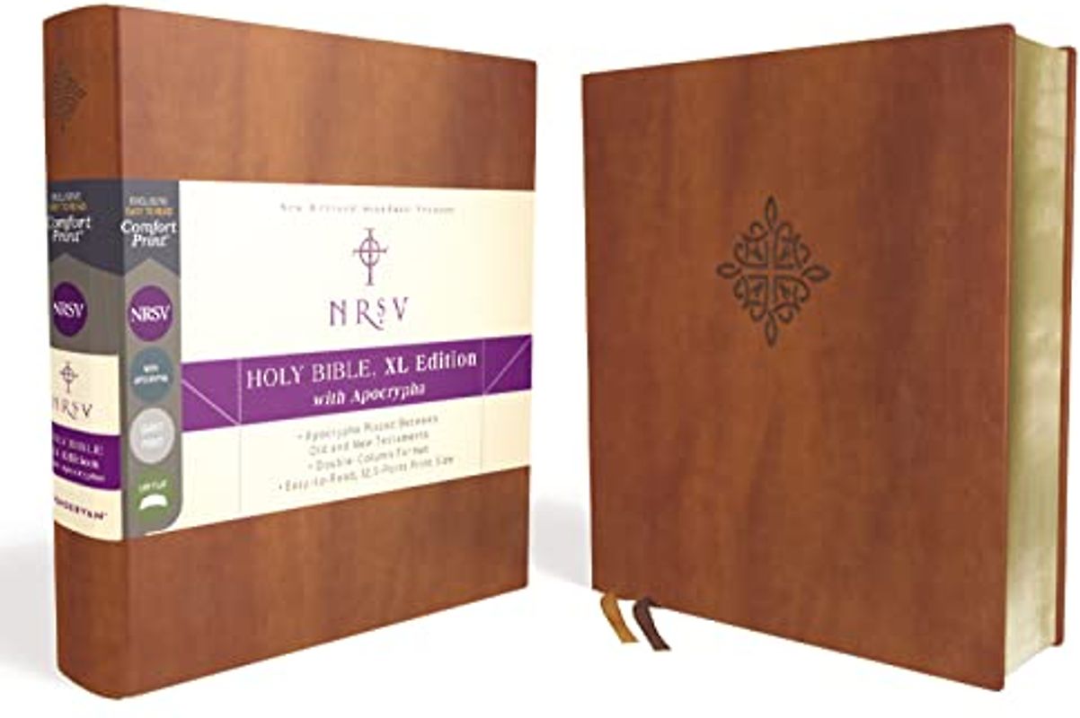 NRSV, Holy Bible, XL Edition with Apocrypha, Leathersoft, Brown, Comfort Print