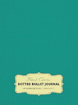 Large 8.5 x 11 Dotted Bullet Journal (Teal #7) Hardcover - 245 Numbered Pages