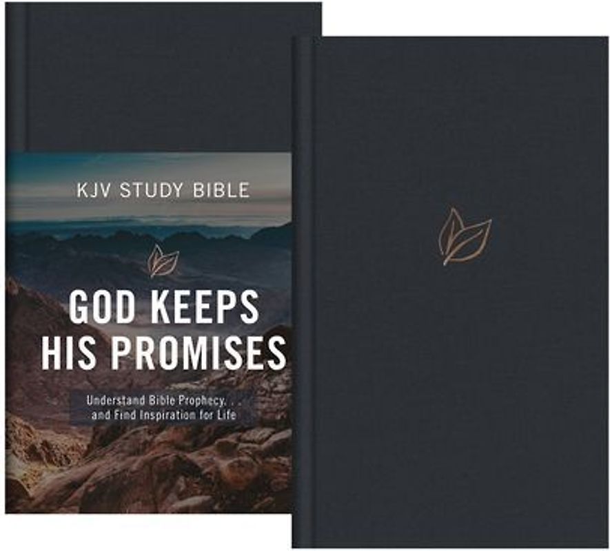The God Keeps His Promises KJV Study Bible [Slate Leaf]: Understand Bible Prophecy. . .and Find Inspiration for Life