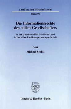 Die Informationsrechte des stillen Gesellschafters