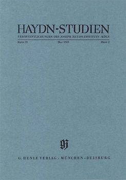 Haydn-Studien. Veröffentlichungen des Joseph Haydn-Instituts, Köln. Band II, Heft 2, Mai 1969