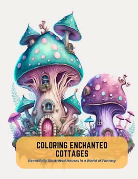 Coloring Enchanted Cottages: Beautifully Illustrated Houses in a World of Fantasy