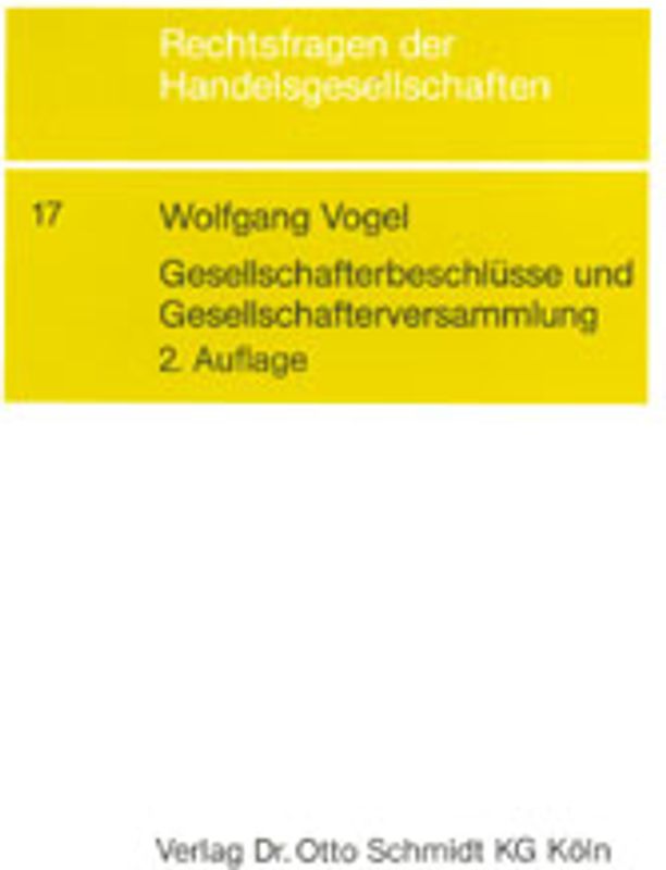 Gesellschafterbeschlüsse und Gesellschafterversammlung