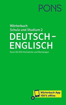PONS Wörterbuch für Schule und Studium Englisch, Band 2 Deutsch-Englisch