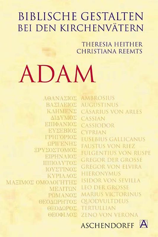 Biblische Gestalten bei den Kirchenvätern: Adam