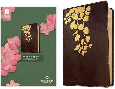 NLT Thrive Devotional Bible for Women, Filament Enabled (Leatherlike, Cascade Deep Brown)