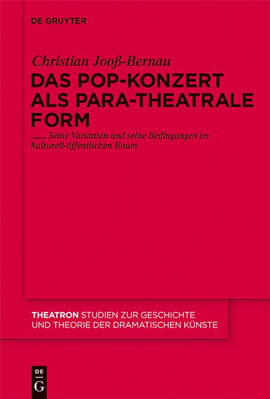 Das Pop-Konzert als para-theatrale Form