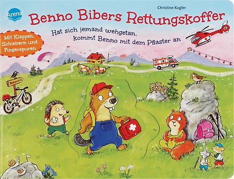 Benno Bibers Rettungskoffer. Hat sich jemand wehgetan, kommt Benno mit dem Pflaster an