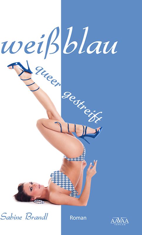 weißblau queer gestreift - Sonderformat Großschrift