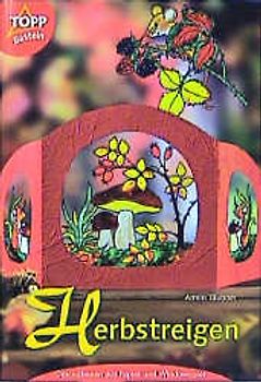 Herbstreigen. Dekoration aus Papier und Windowcolor