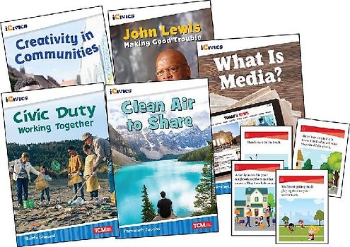 Icivics Grade 3: Community & Social Awareness 5-Book Set + Game Cards