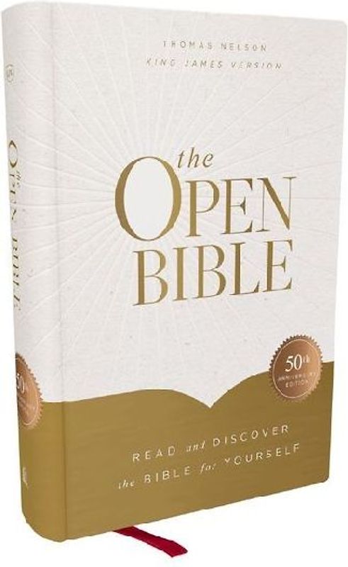 The Open Bible: Read and Discover the Bible for Yourself (Kjv, Hardcover, Red Letter, Comfort Print)