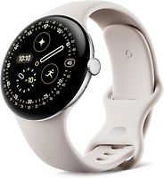 Google Pixel Watch 4 41 mm Boîtier en aluminium couleur argent poli avec bracelet Sport Band porcelaine [Wi‑Fi]