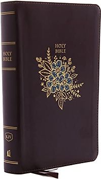 KJV, Deluxe Reference Bible, Personal Size Giant Print, Imitation Leather, Burgundy, Indexed, Red Letter Edition