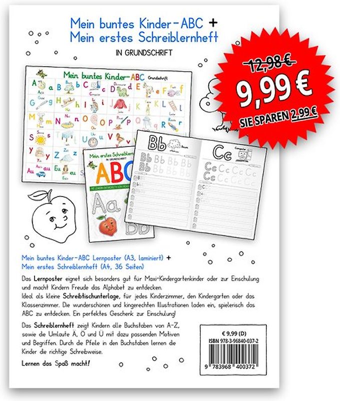 Mein buntes Kinder-ABC-Set in Grundschrift