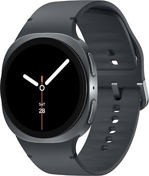 Samsung Galaxy Watch8 40 mm Boîtier aluminium graphite sur Sport en silicone M/L graphite [Wi-Fi]