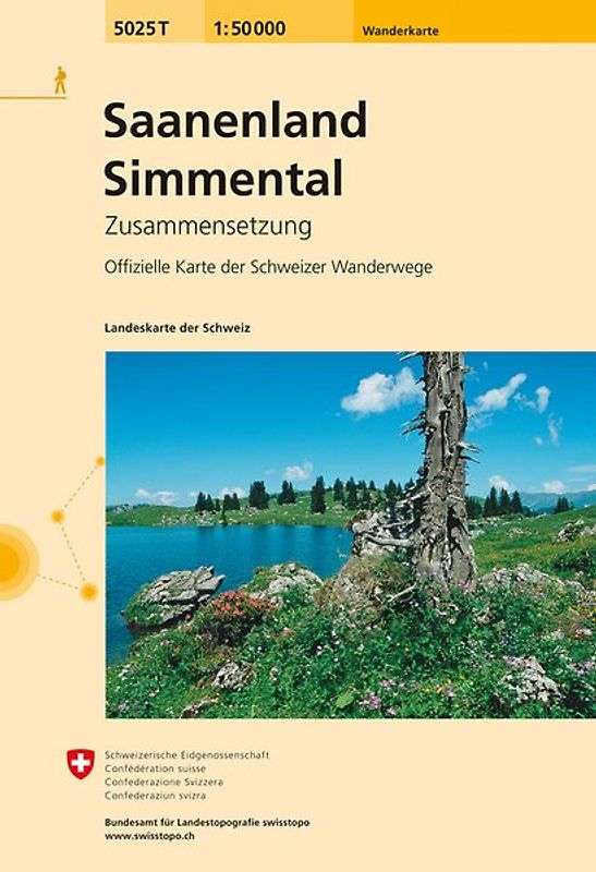 5025T Saanenland - Simmental Wanderkarte. Zusammensetzung
